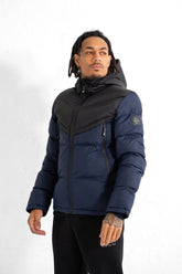 Foray Legacy Padded Jacket with Detachable Hood - Navy