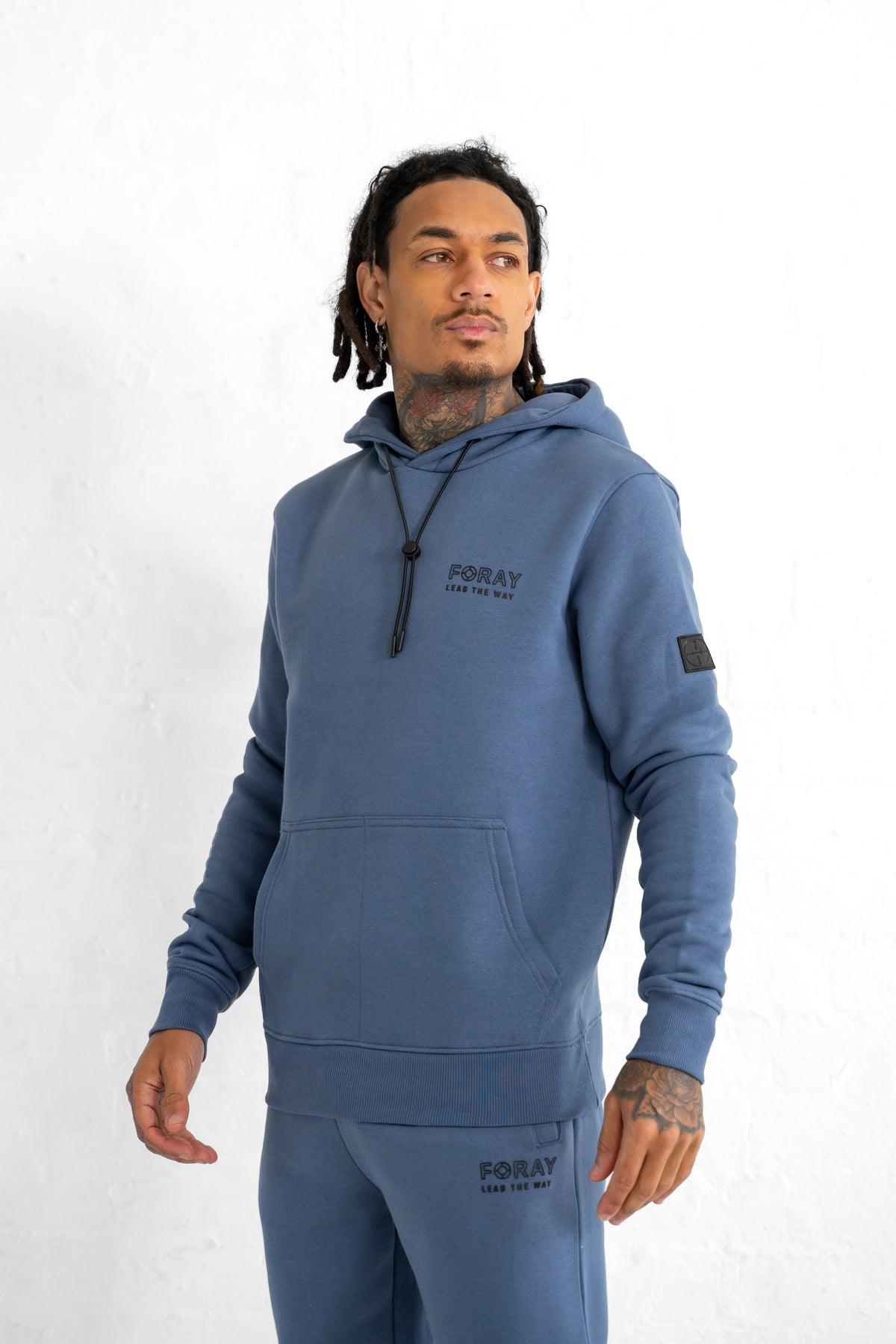 Axel Collection Fleece Hoodie - Slate Blue